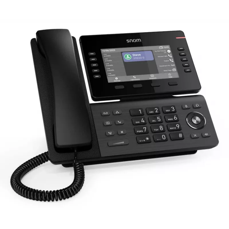 IP tālrunis Snom D815WB Melns — 5 collu IPS displejs, Gigabit Ethernet, Wi‑Fi 802.11n/ac, PoE, Bluetooth