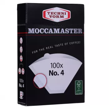 Kafijas filtrs MOCCAMASTER 85022 — papīra filtri, balti, iepakojumā 100 gab.