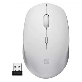 Bezvadu pele ar klusu klikšķi AURIS MB-027 800/1200/1600 DPI balta