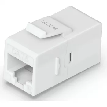 UBIQUITI CAT6 KEYSTONE COUPLER, IEPAKOJUMS PA 12. UBIQUITI CAT6 KEYSTONE COUPLER ĒRTAI JAU SABLĪVĒTU ETHERNET KABEĻU SAVIENOŠANAI