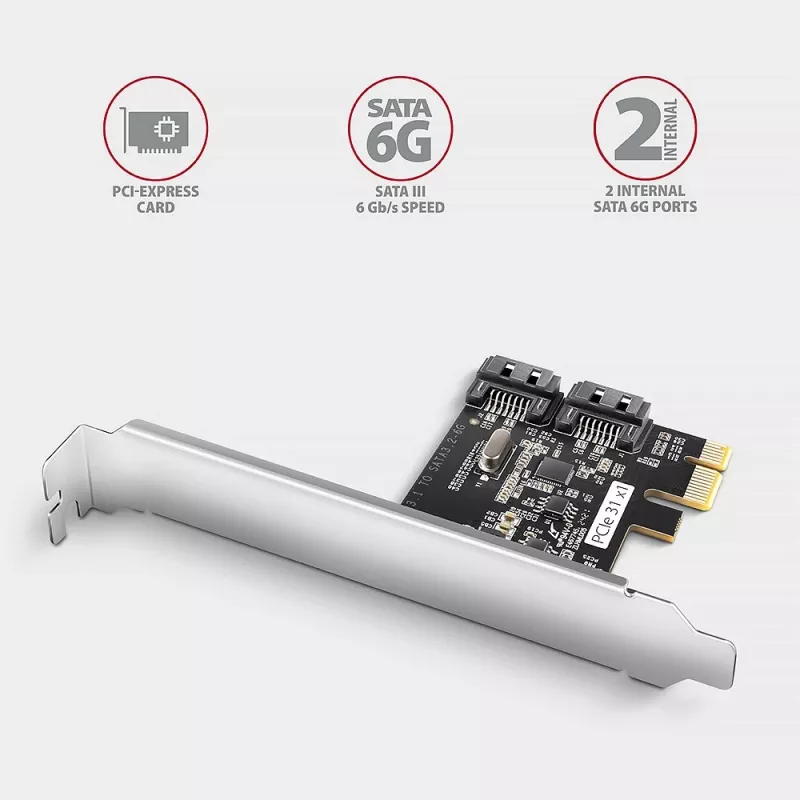 Axagon PCES-SJ2 interfeisa kartes/adapteris Iekšējais SATA