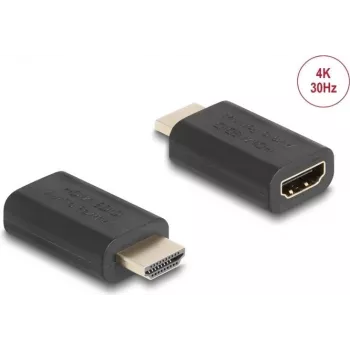HDMI dzimuma mainītājs DeLOCK 64325 melns savienotājs 1 HDMI savienotājs 2 HDMI
