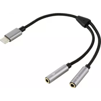 Renkforce USB 2.0 datora Y-kabelis [1x USB-C spraudnis - 2x ligzda] uz - kabelis - digitālais/dati