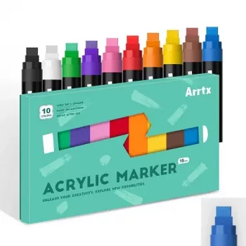 Akriila marķieru flomasteri Arrtx LC303656, 10 krāsas, smalki lodīšu uzgaļi