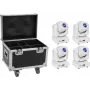 Moving head spot EUROLITE TMH-S60 4x LED ar transporta koferi