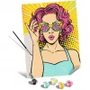 Ravensburger krāsošanas komplekts CreArt ART Collection Canvas Edition — Lady in Pink (PopArt)