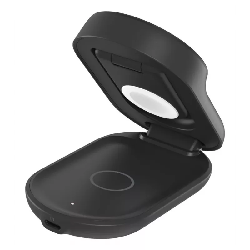 Belkin UltraCharge 25W Qi2 3in1 magnētiskais lādētājs, EU, melns, apaļš