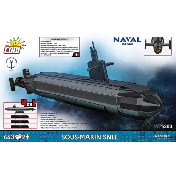 Cobi Blocks Sous-Marin SNLE konstrukciju komplekts — 643 detaļas
