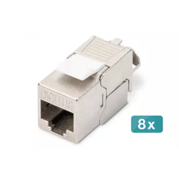 Digitus CAT 6A ekranēts keystone modulis, bez instrumentiem, 8 gab.