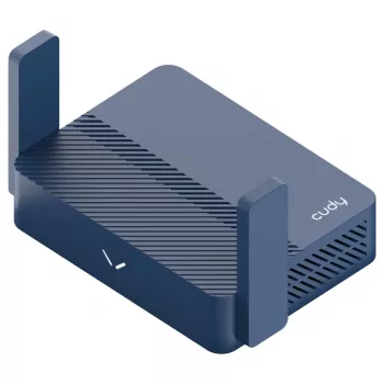 Portatīvais maršrutētājs Cudy TR3000 AX3000 Wi‑Fi 6, Gigabit Ethernet WAN/LAN, USB-A, ārējās antenas, zils