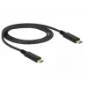 USB kabelis DeLOCK 83661 USB 3.2 Gen 2 1 m USB C melns