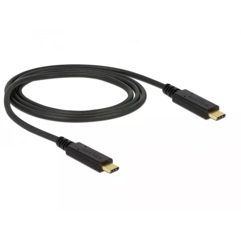USB kabelis DeLOCK 83661 USB 3.2 Gen 2 1 m USB C melns