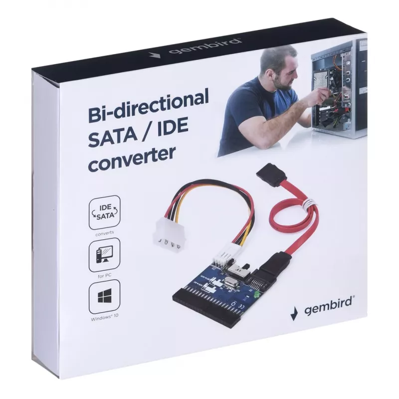Gembird divvirzienu SATA/IDE pārveidotājs interfeisa kartes/adapteris iekšējais