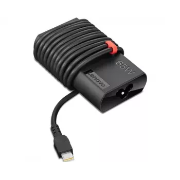 Barošanas adapteris Lenovo GX20Z46255 klēpjdatoriem, iekštelpām/ārtelpām 100–240 V, 1,8 m kabelis, USB‑C, melns