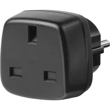 Ceļojumu adapteris UK/iezemēts kontaktdakša, kontaktligzdas adapteris melns