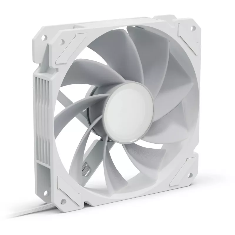 Korpusa ventilators Sharkoon SHARK Mirror RGB PWM REVERSE 120 mm Balts, 500–1500 RPM, 99.52 m³/h, FDB