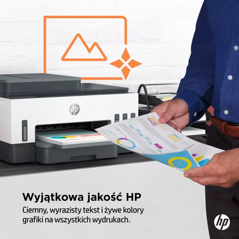 HP Smart Tank 750 daudzfunkciju printeris ar nepārtrauktu krāsu tinti, Wi-Fi, Smart App, automātisku abpusējo druku, ADF automātisko dokumentu padevēju