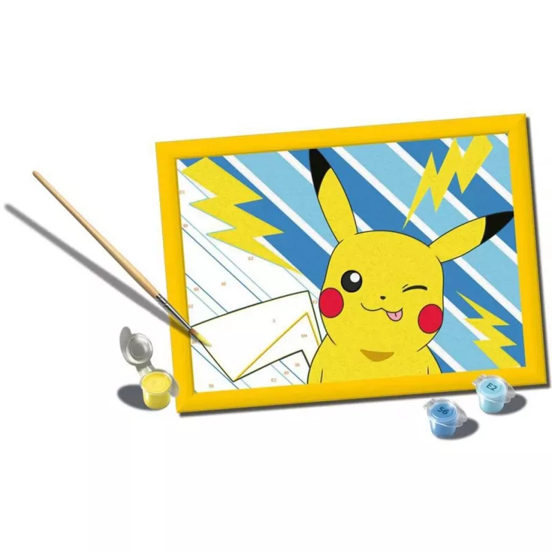 Gleznošanas komplekts Ravensburger CreArt — Cheeky Pikachu (modelis 25557) krāsošanas pēc numuriem komplekts