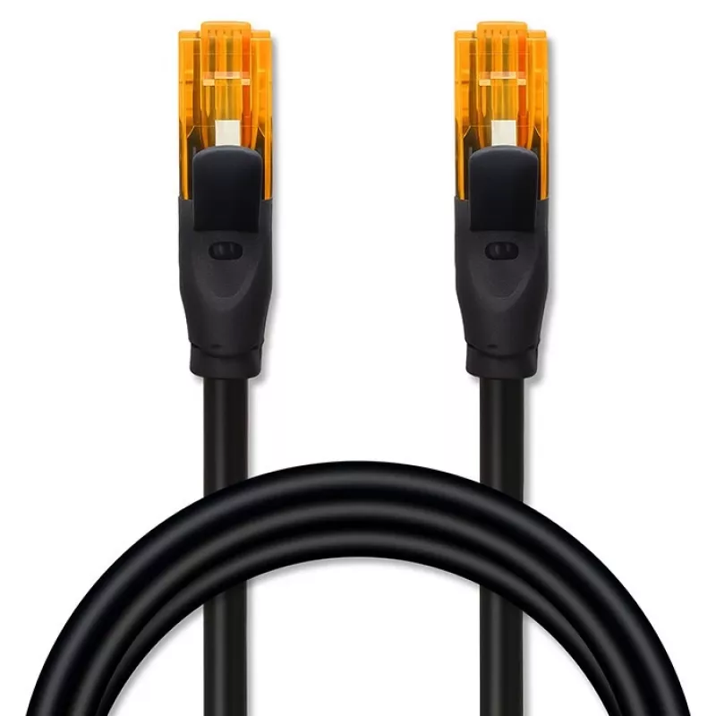 Ethernet komutācijas kabelis QOLTEC UTP Cat6 15 m, 2×RJ45, melns
