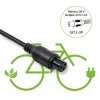 E-velosipēdu lādētājs QOLTEC 36V–42V 2A ar GX12 3 kontaktu savienotāju