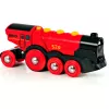 BRIO 33592 bateriju dzelzceļa lokomotīve, melna/sarkana