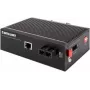 Intellinet Industrial Fast Ethernet Media Converter, 100Base-TX to 100Base-FX (SC) Single-mode, 20 km, IP40-rated Metal Housing, DIN-rail Mount