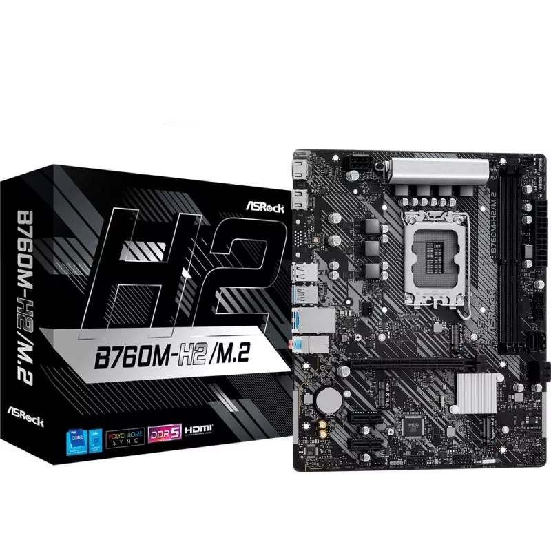 ASRock B760M-H2/M.2 DDR5 LGA1700 Micro-ATX mātesplate
