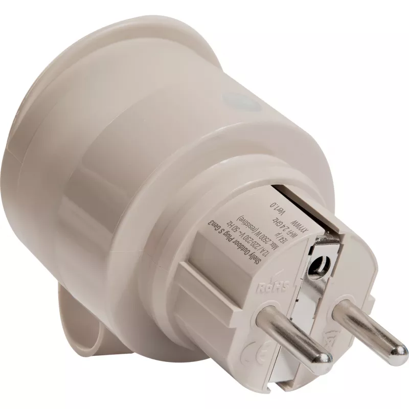 Shelly Outdoor Plug S Gen3 viedais kontaktdakša Mocha