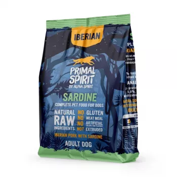 PRIMAL SPIRIT Ibērijas sardīne – pusmitra suņu barība – 1 kg