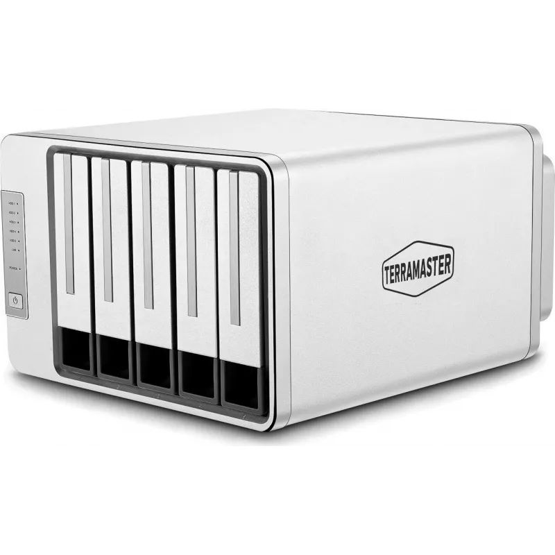 5 nodalījumu disku nesaturošs ārējais RAID korpuss TERRAMASTER D5-310 USB 3.1
