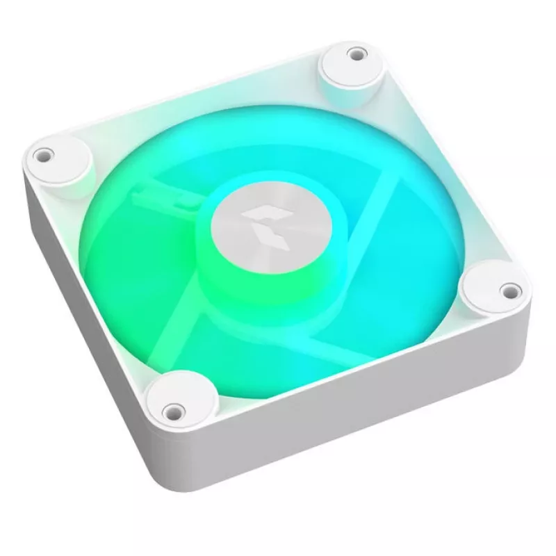 Dzesēšanas ventilators APNX FP1-Q 120 PWM ARGB-WT 120mm, PWM vadība, ARGB apgaismojums, balts rāmis