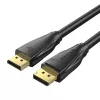DisplayPort 1.4 kabelis Vention HCCBI, 3 m, 8K@60Hz / 4K@120Hz, 80 Gbit/s, apzeltīti kontakti, melns