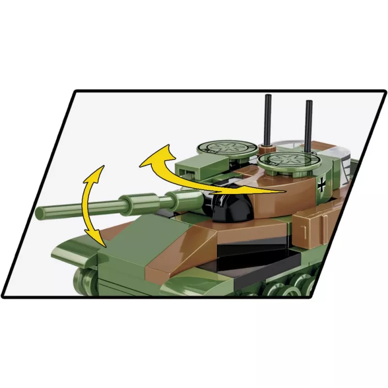 Būvkomplekts Cobi Leopard I tanka modelis — 147 gab., no 6 gadu vecuma, brūns/zaļš