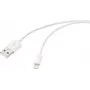 Renkforce USB kabelis USB 2.0 USB-A spraudnis, Apple Lightning spraudnis 1,00 m balts RF-6857548 (RF-6857548)