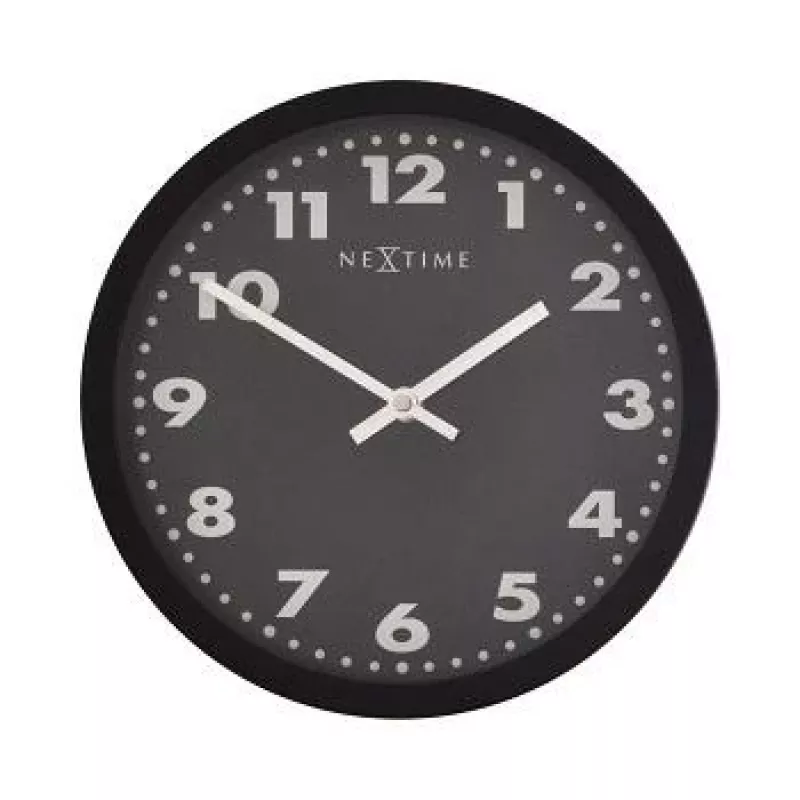 NeXtime pulkstenis 2906ma Mercure, Ø 25 cm, sienas, melns
