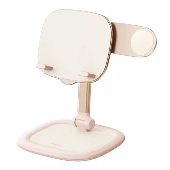 Planšetdatora tālruņa statīvs Baseus Seashell Series rozā — regulējams augstums, viegls