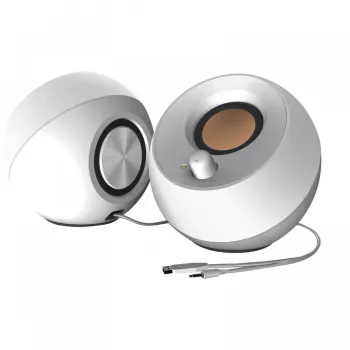 Creative Pebble 2.0 galda stereo skaļruņi, balti