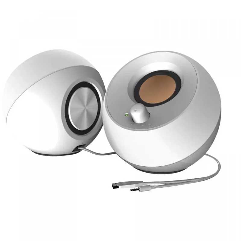 Creative Pebble 2.0 galda stereo skaļruņi, balti