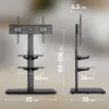 Grīdas TV statīvs ONKRON TS5550-B 32–65 collu (81,3–165,1 cm) ekrāniem, maks. slodze 30 kg, VESA 100x100–600x400, augstums 880–1080 mm, pagriešana ±25°