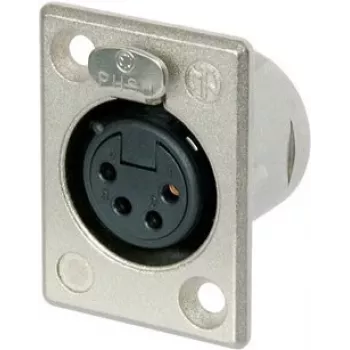 Neutrik NTR-NC4FP1 - -30 - 80 °C - Melns - Silver - UL 94 HB - IEC 61076-2-103 - IP 40 - IEC 68-2-20 (NC4FP1)
