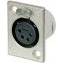 Neutrik NTR-NC4FP1 - -30 - 80 °C - Melns - Silver - UL 94 HB - IEC 61076-2-103 - IP 40 - IEC 68-2-20 (NC4FP1)