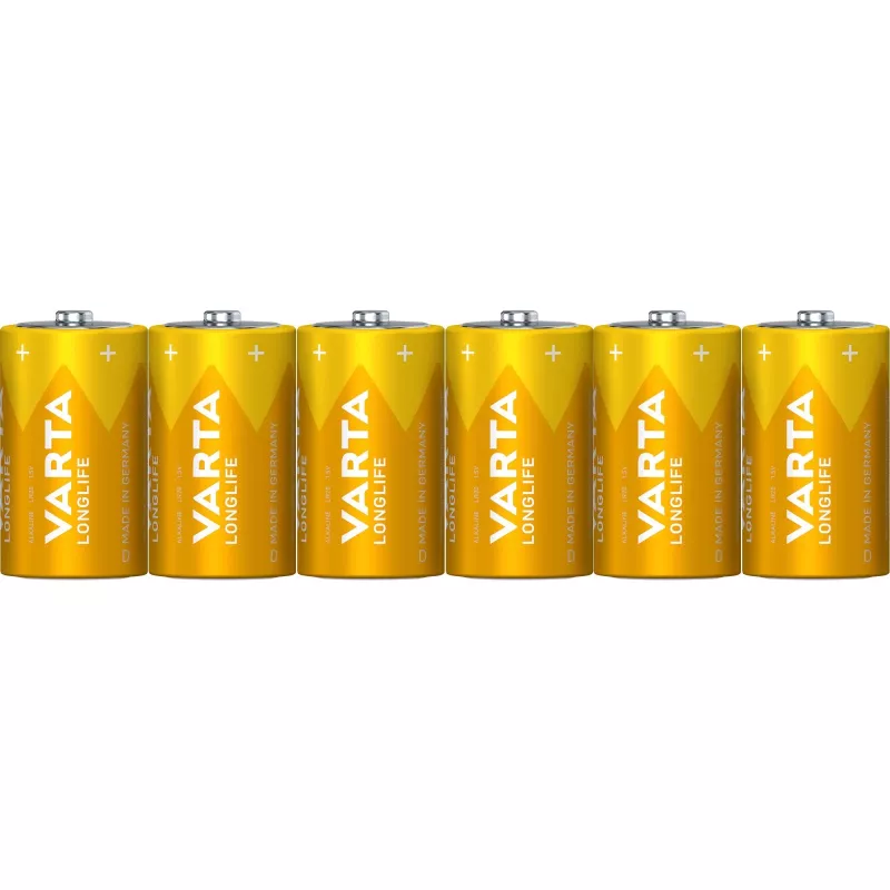 Vienreizlietojamā baterija Varta Longlife Extra D 6x