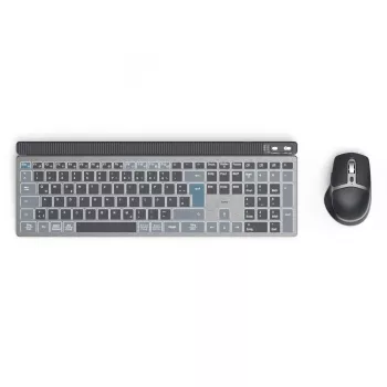 Bezvadu vairāku ierīču tastatūras un peles komplekts HAMA WKM-750 — melns, bezvadu savienojums