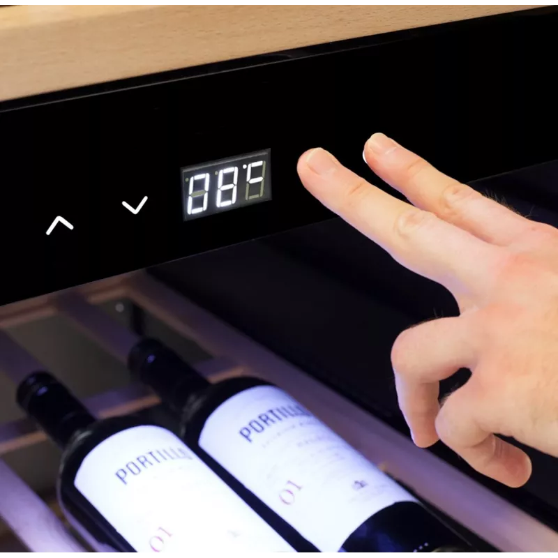 Caso | Smart Wine Cooler | WineExclusive 126 | Energy efficiency class G | Showcase | Free standing | Bottles capacity 126 bottles | Cooling type Compressor technology | Melns