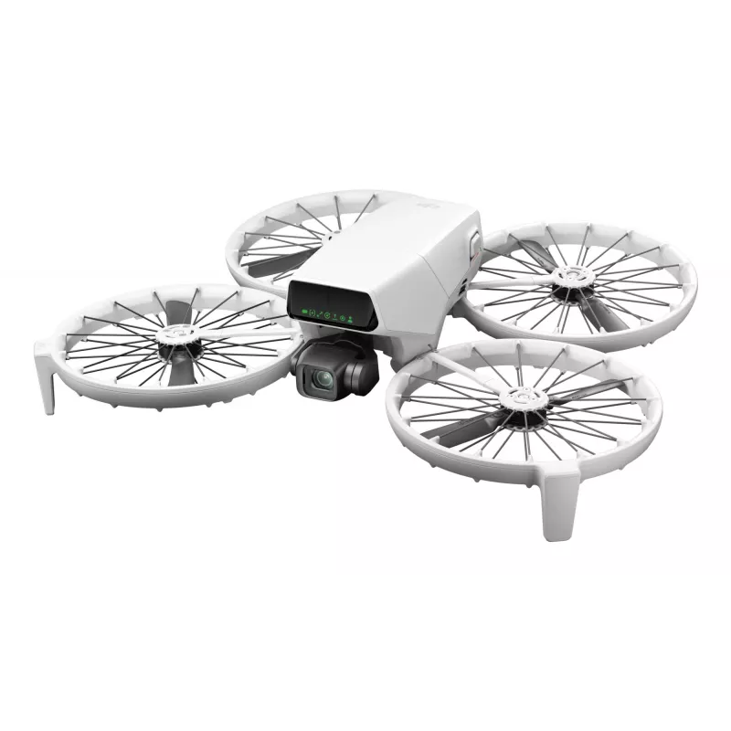 Drons DJI Flip ar 4 rotoriem, 48 MP kameru, 3840×2160 video, 3110 mAh akumulatoru, melnā/baltā krāsā