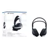 Sony PULSE Elite austiņas ar vadu & bezvadu savienojumu, galvas stīpa, spēlēm, Bluetooth, uzlādes statīvs, melnas, baltas