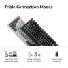 Mehāniskā tastatūra Keychron Q3 Ultra 8K — 80% QWERTY, vadu un Bluetooth, RGB, melna