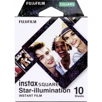 Fujifilm | Instax Square star Illumination Instant film (10pl) | 86 x 72 mm | Druka izmērs: 86mm x 72mm, Attēla izmērs: 62mm x 62mm | Daudzums 10