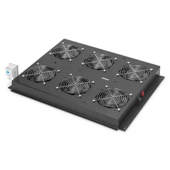 Digitus DN-19 FAN-6-SRV-B produkts, melns