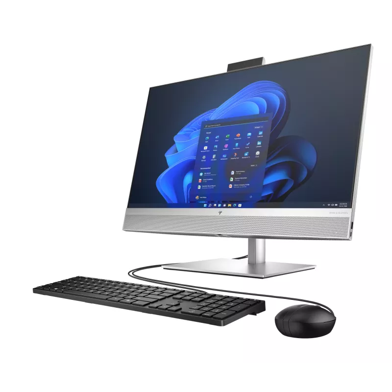 HP Elite 870 G9 AIO All-in-One - i5-14500, 16 GB, 512 GB SSD, WiFi, 27 inch QHD bez skāriena, pretatspīduma, augstuma regulēšana, USB pele, Win 11 Pro, 3 gadi